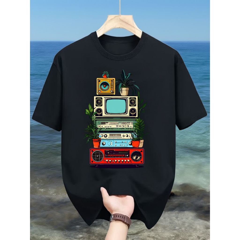 Camiseta 2026 Sound Settlement Digital Print Street Hip Hop Sporty Summer Casual Confortável Moderna Estilosa Verão