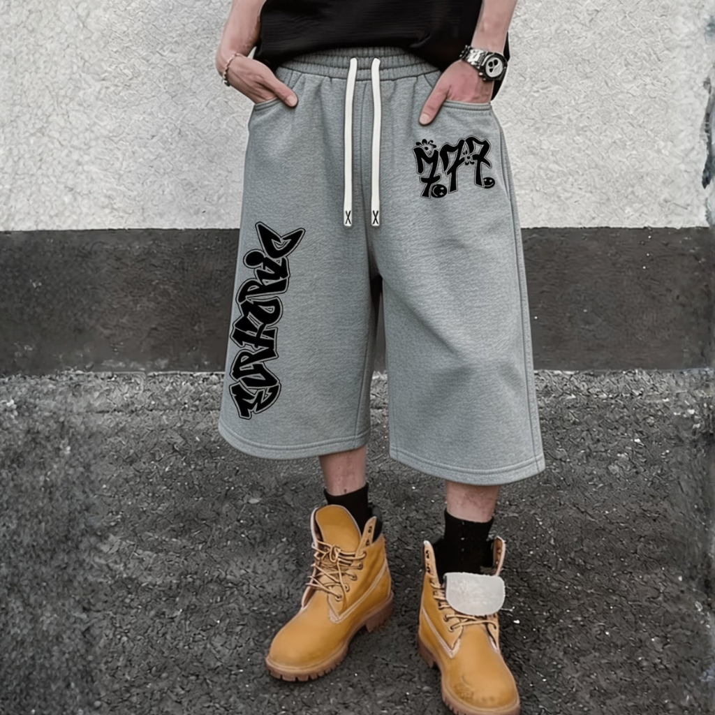 Short Baggy Bermuda Lançamento Estampa Estilo Grafite Urbano Street Moderna Trend