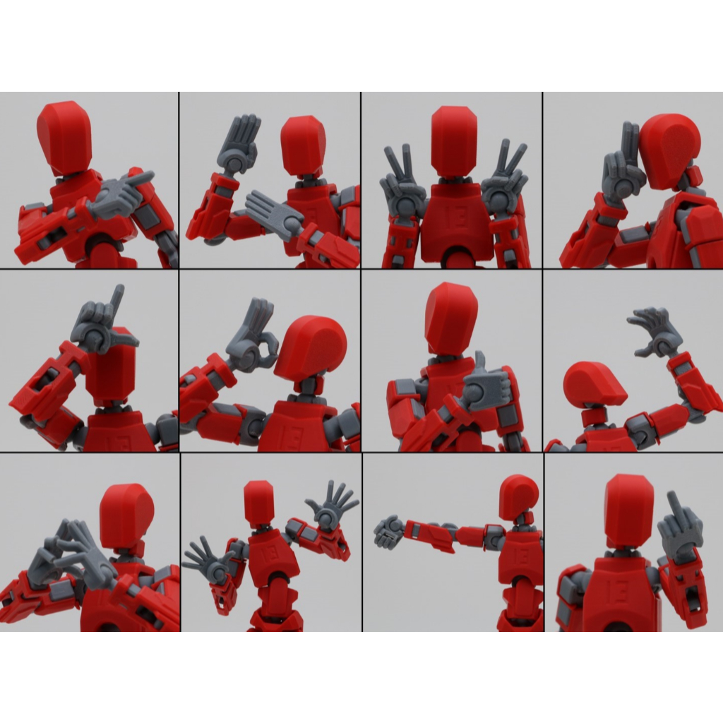 Kit 12 Poses Extras para as Mãos de Dummy 13 Brinquedo Acessórios Decoração - Impressão 3D