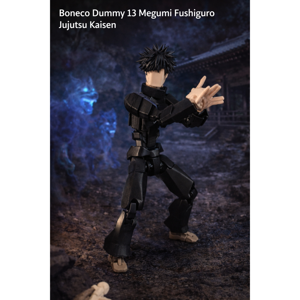 Boneco Dummy 13 Megumi Fushiguro Articulado Jujutsu Kaisen Brinquedo Varias Poses - Impressão 3D