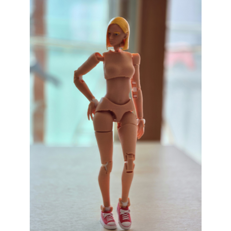 Boneca Articulada Feminina Brinquedo Varias Poses 130 Gramas - Impressão 3D