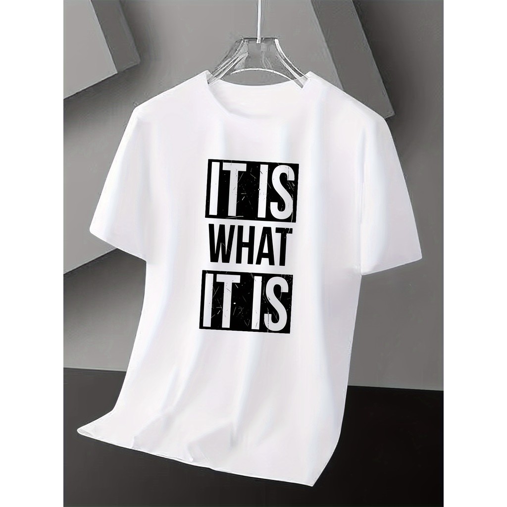 Camiseta Masculina It Is What It Is Personalidade Attitude Confortável Moderna Estilosa Casual