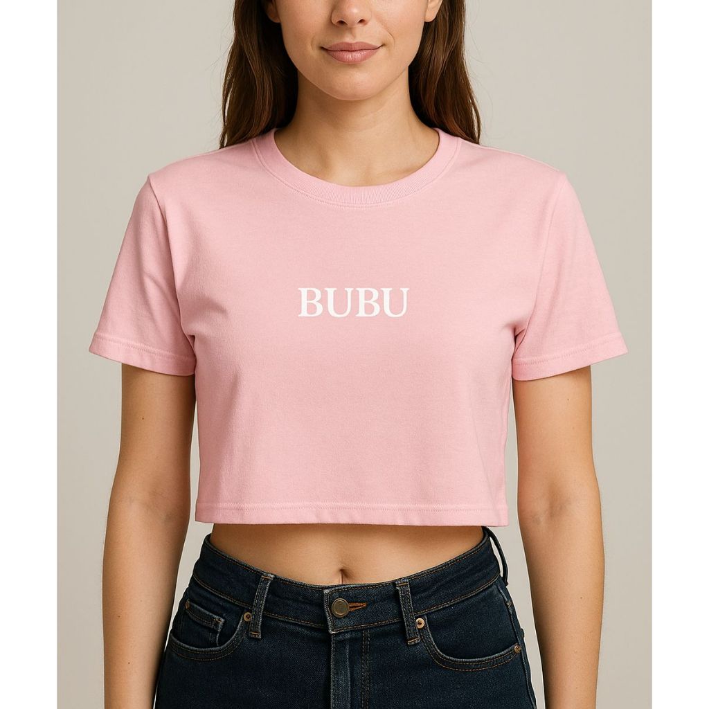 Cropped Bubu Manga Curta tendencia