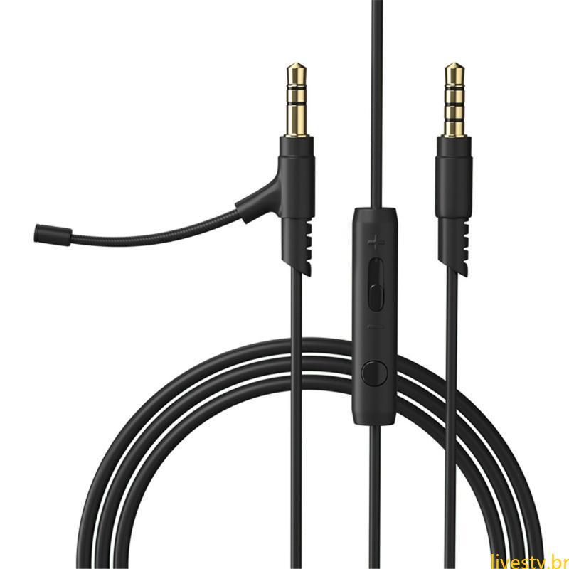 Ao Vivo 3 5mm Plug Microfone Cabo Substituição Fone De Ouvido Gaming Headset Extensão Conveniente
