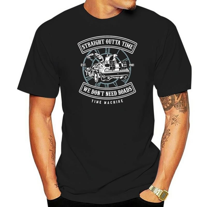 Camiseta Straight Outta Time Glow Delorean De Volta Para O Futuro Mc Fly Doc Brown TV Completa
