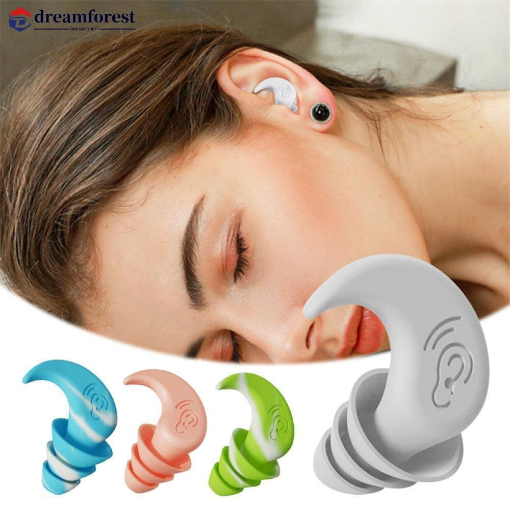 DREAMFOREST À Prova De Som Redução De Ruído Tampões De Ouvido Sono Profissional Silicone Dwaterproof Água Earplug Anti-E