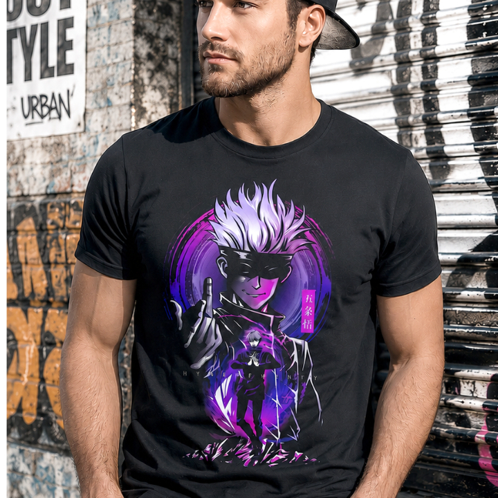 Camisa Camiseta Gojo Satoru Animes Jujutsu Kaizen Geek Masculina Algodao