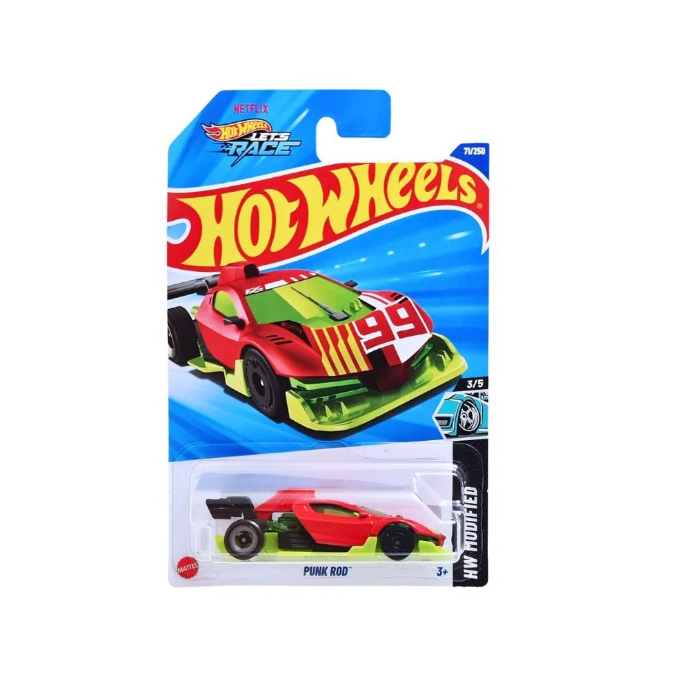 Miniatura Carro Punk Rod - Let's Race - HW Modified 3/5 - Mainline - 7,5 cm - 1:64 - Hot Wheels