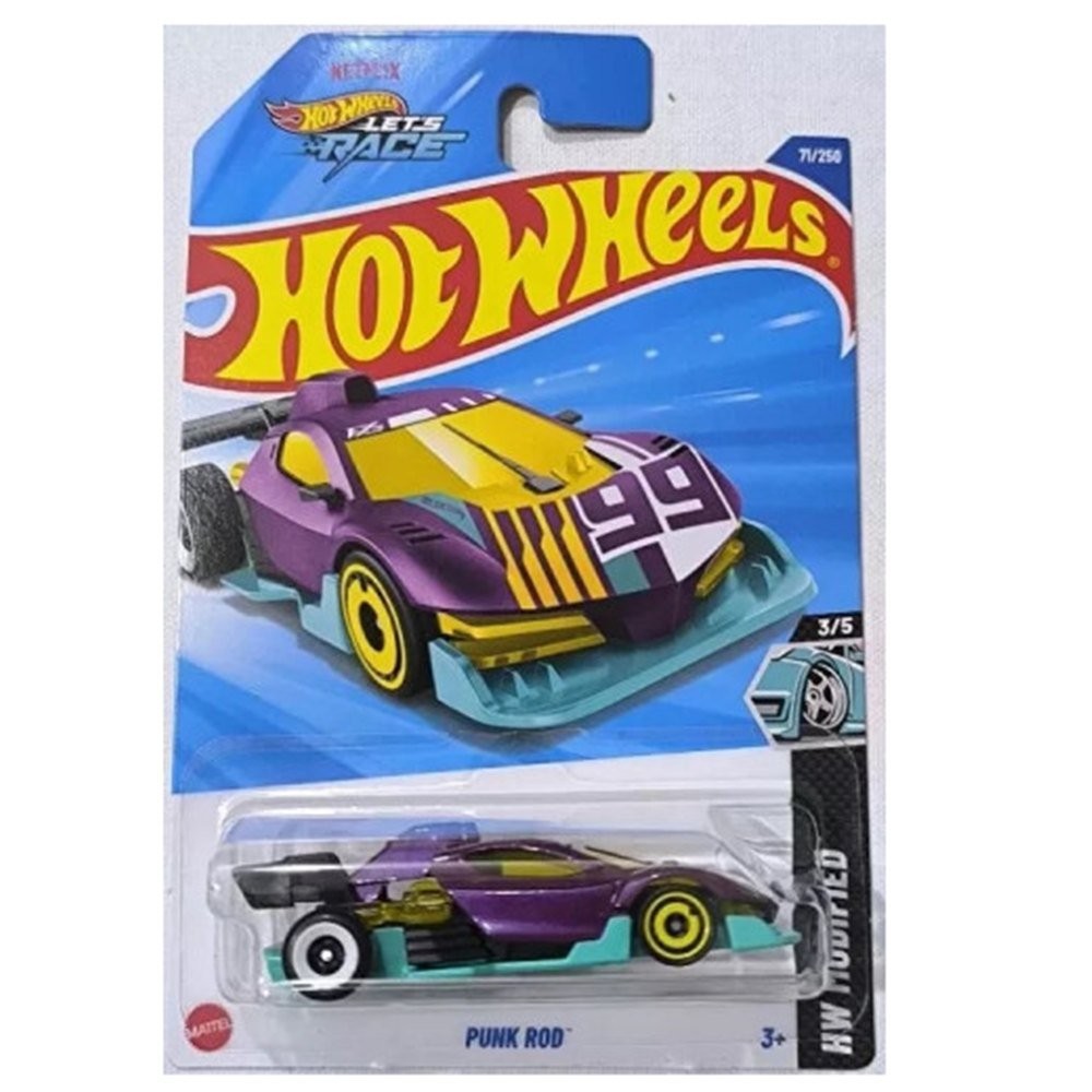 Miniatura Carro Punk Rod- HW Modified 3/5 - Mainline - Roxo- 8,5 cm - 1:64 - Hot Wheels