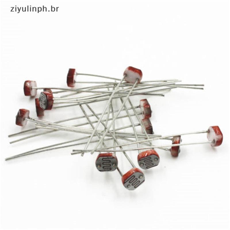 ziyulinph 30 Pcs Fotoresistor LDR CDS 5mm Sensor De Resistor Dependente De Luz GL5516 BR