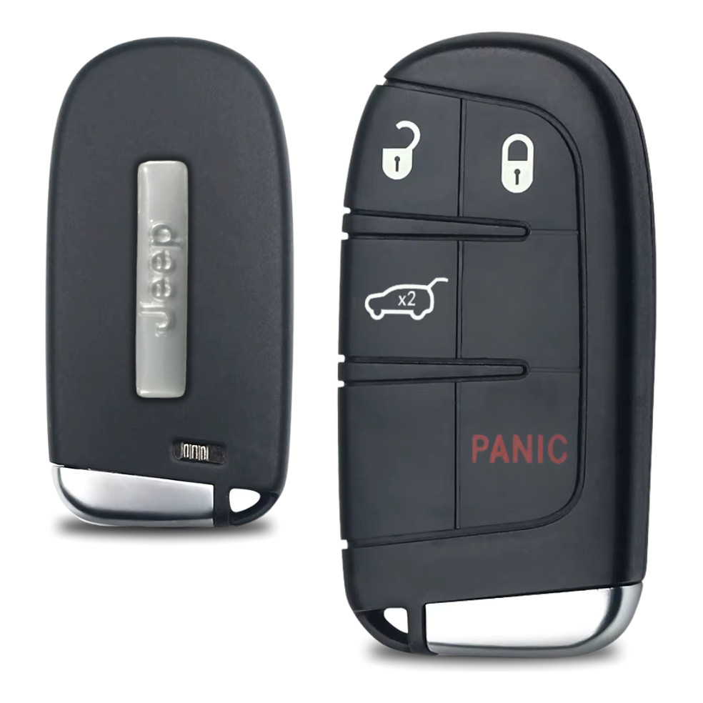 Carcaça Chave Jeep Keyless C/ Lamina- 3 Botões E Pânico