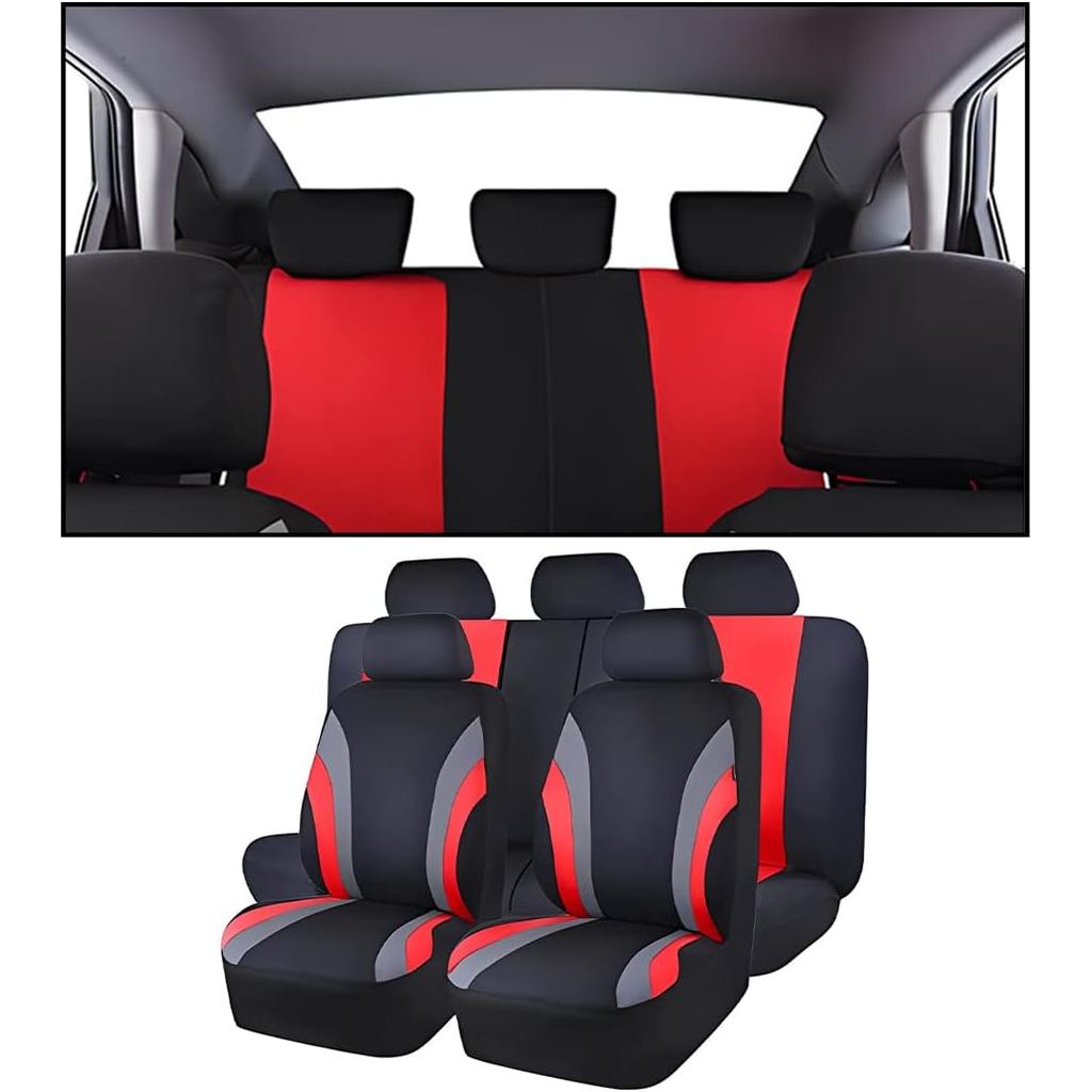 Car Seat Covers Full Set, Breathable Front and Rear Seat Covers, Premium Automotive Seat Cushion Protectorsfor Most Cars