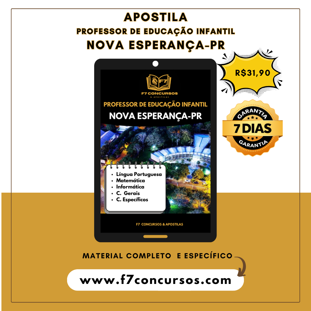 Apostila Professor de Educação Infantil de Nova Esperança - PR