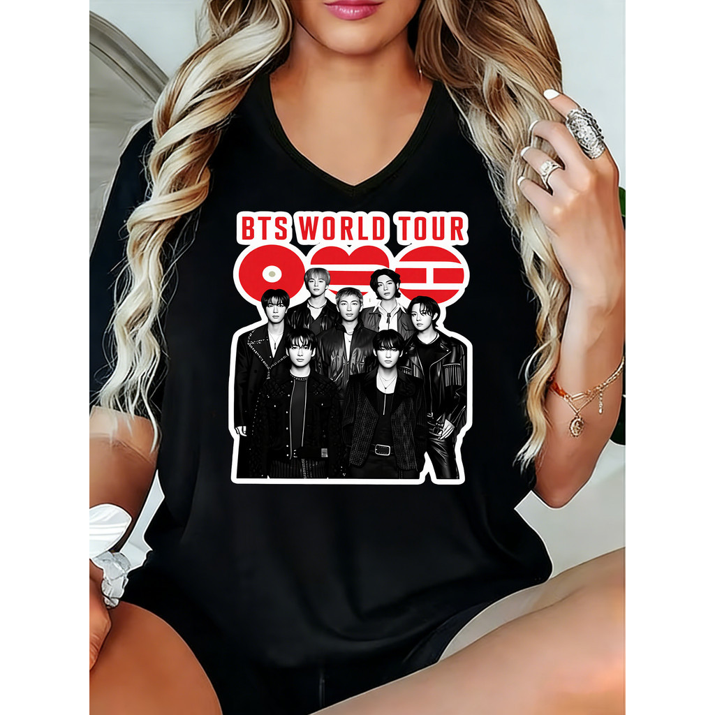 Adesivo De Bts World Tour - Sticker De Vinil Preto E Branco Com Design Da Banda Coreana, Ideal Para Decoração De Malas,