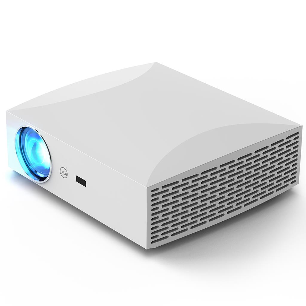 Projetor Led Lcd Full Hd Usb Hdmi 4200lm + Bolsa E Tela De Projecao Bivolt F30 Branco