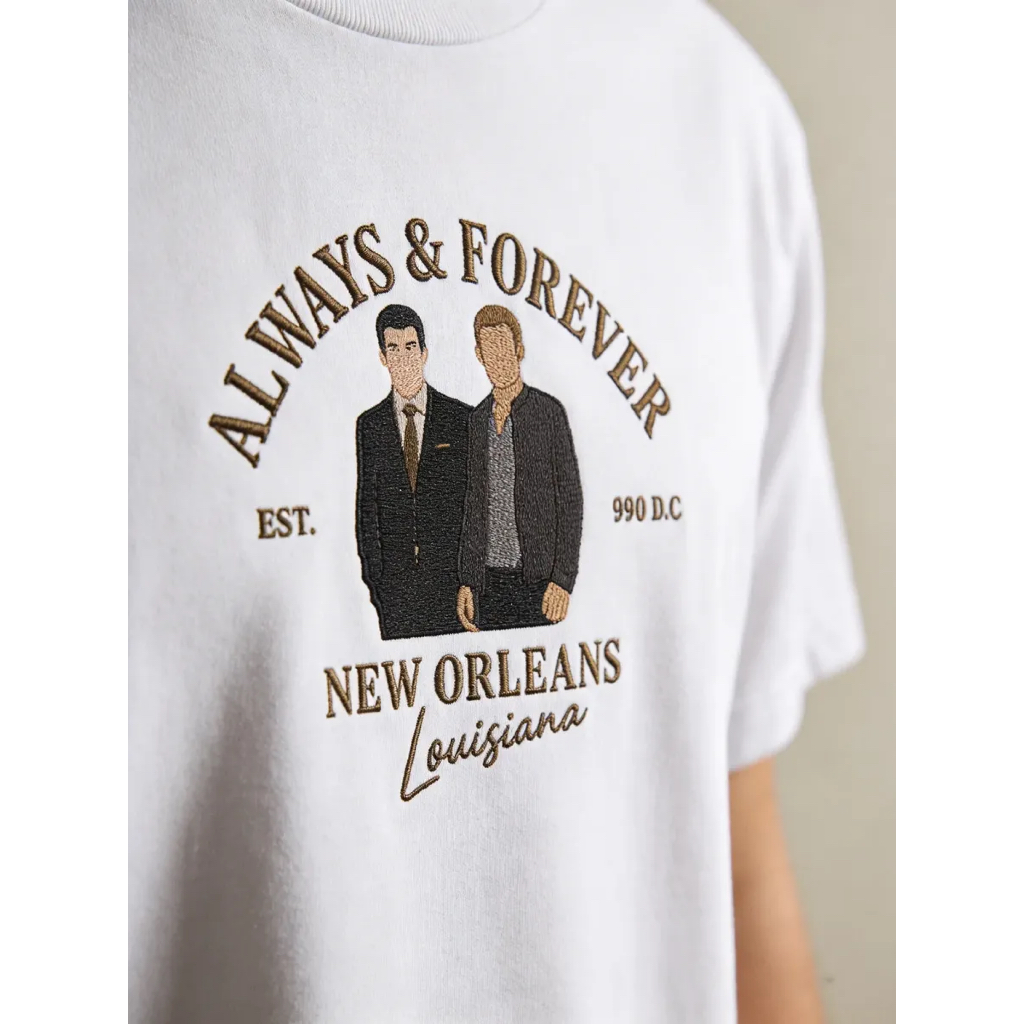 Camiseta The Vampire Diaries Klauss E Elijah Bordado