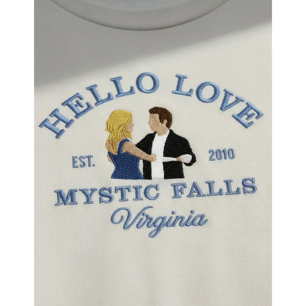 Camiseta The Vampire Diaries Klaus E Caroline Bordado