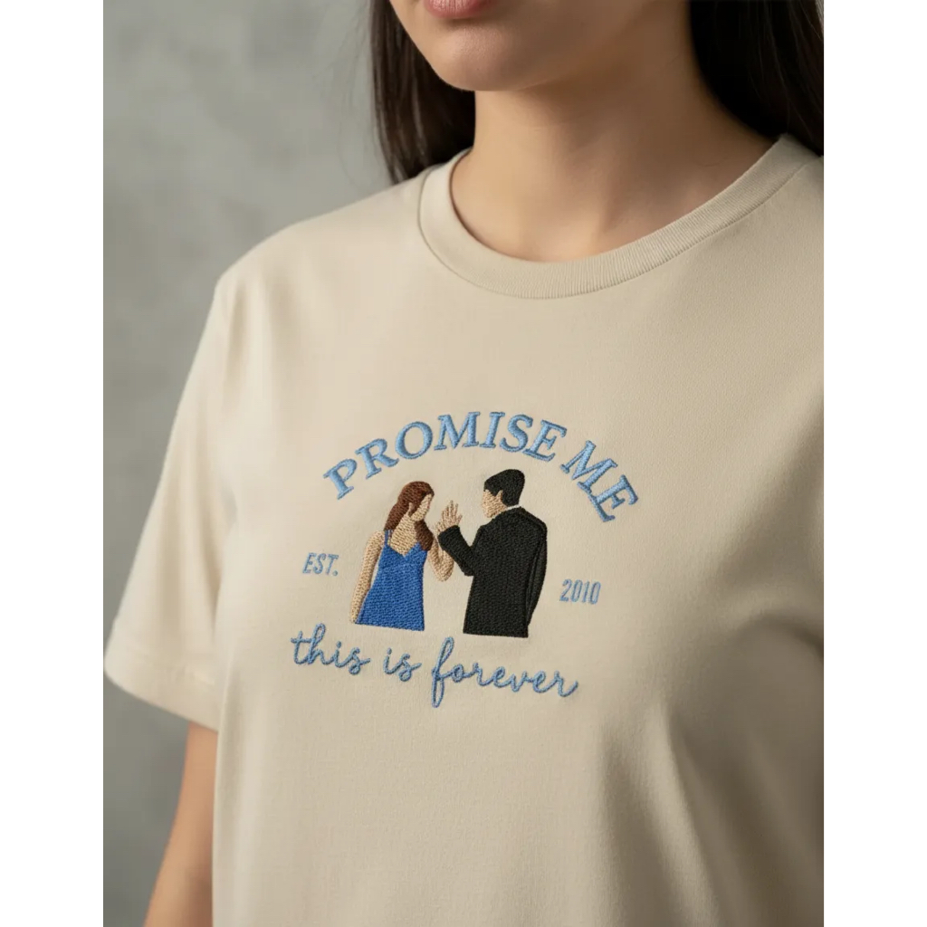 Camiseta The Vampire Damon E Elena Unissex Bordado