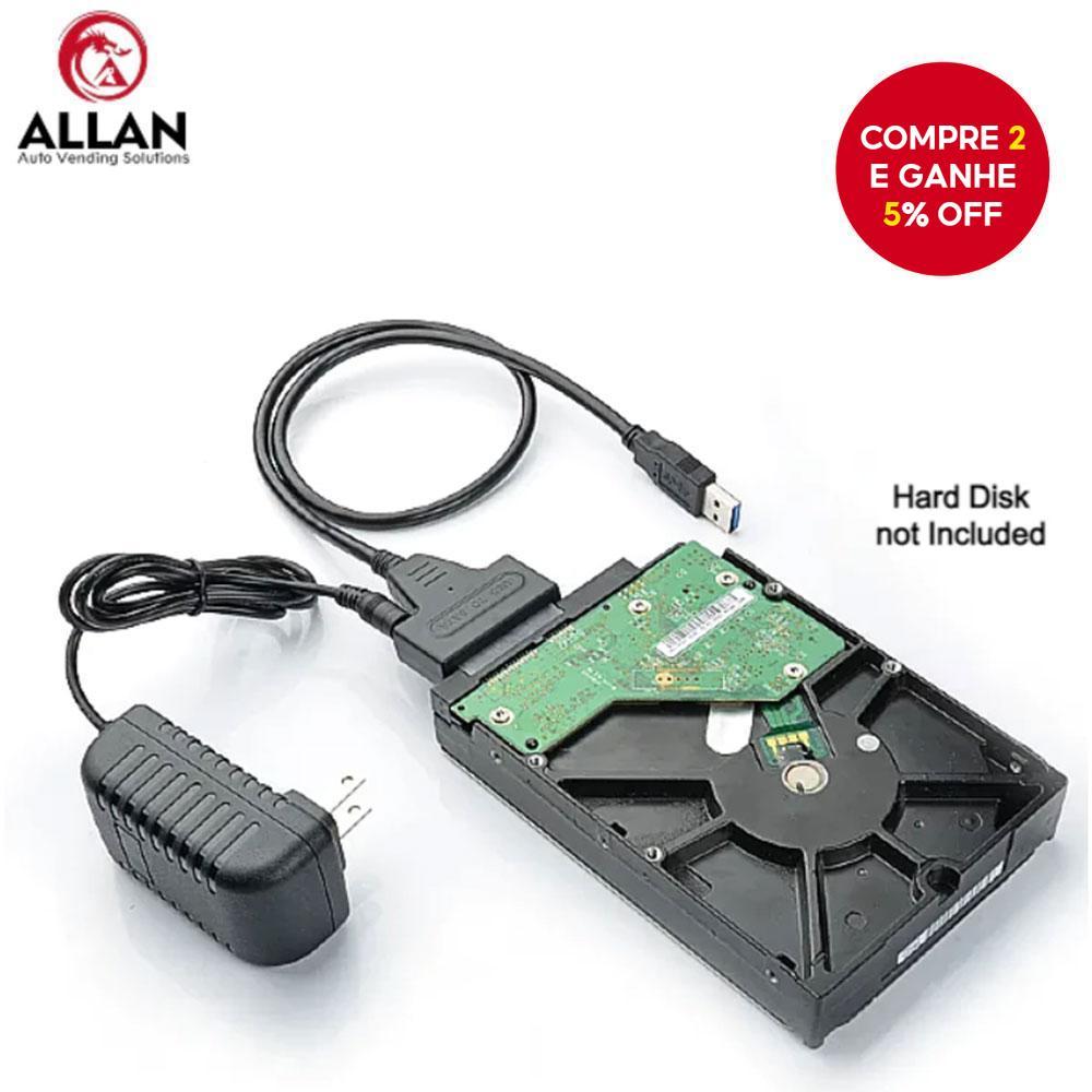Novo Invólucro de Disco Rígido SATA para USB 3.0 com Cabo de Alimentação Fácil para 2,5/3,5 Polegadas