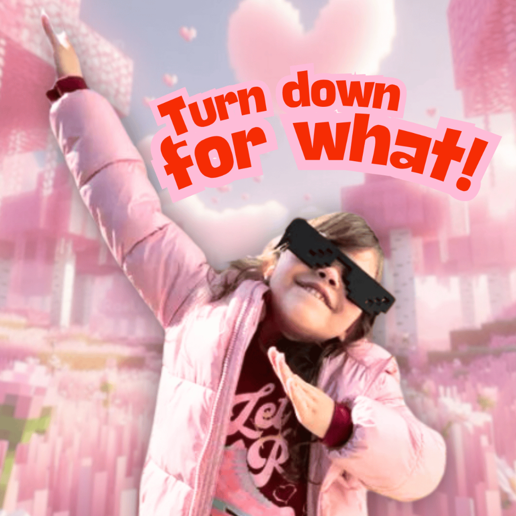Óculos Minecraft | Pixelado | Turn Down For What