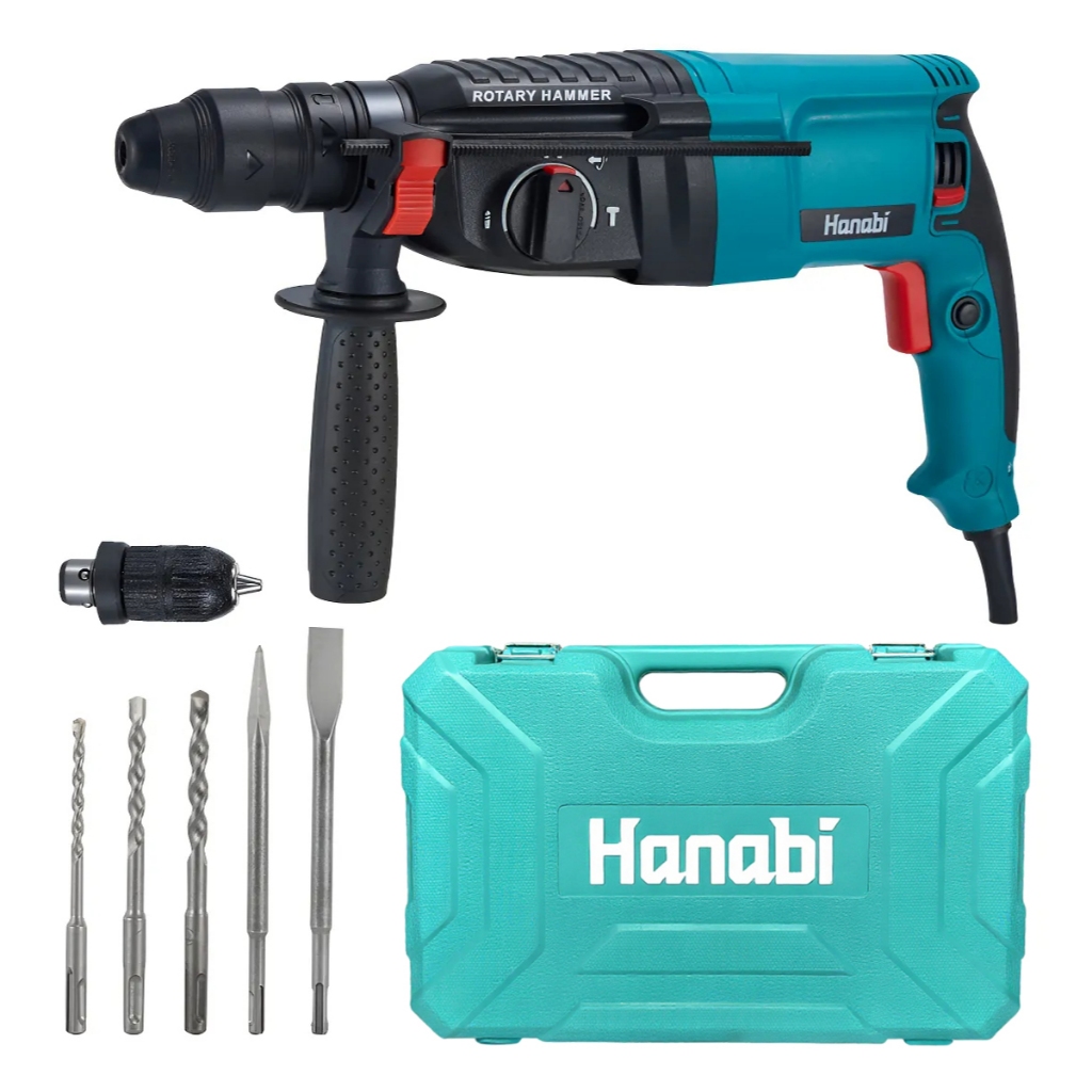 【Hanabi】Martelete Rompedor Perfurador 26mm 1300w Sds Professional Cor Azul-petróleo Frequência 60hz