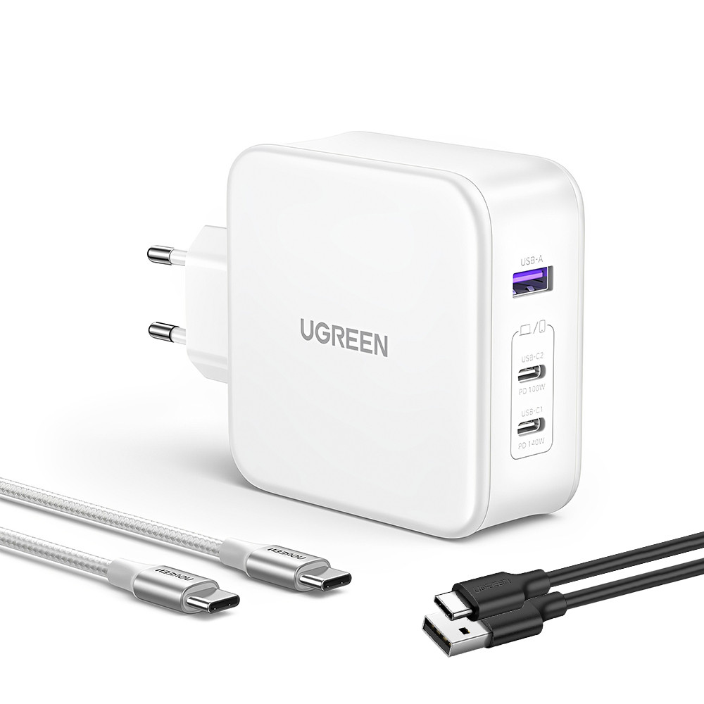 Carregador Ugreen Usb A/C 140W GaN Tech+Cabo Usb C 2M  +Cabo (K-5664-3082)