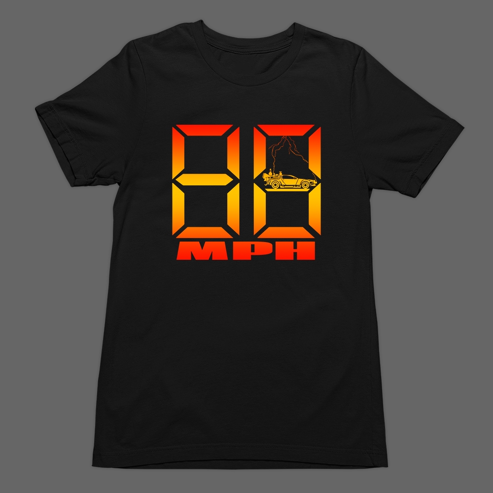 Camiseta Básica T-Shirt 88 MPH Back To The Future Delorean Filme Anos 80 Unissex