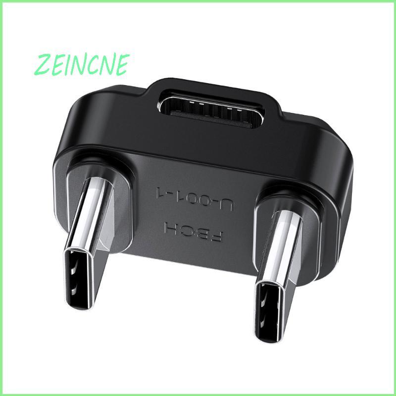 Adaptador ZEIN Type C OTG USB Fêmea Para 2 Machos Formato U Transmissão