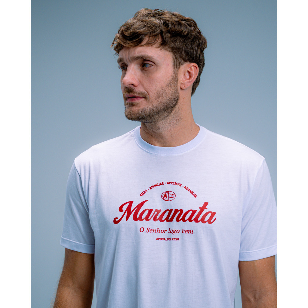 Camiseta Gospel Maranata “O Senhor Logo Vem” Estilo Cristão