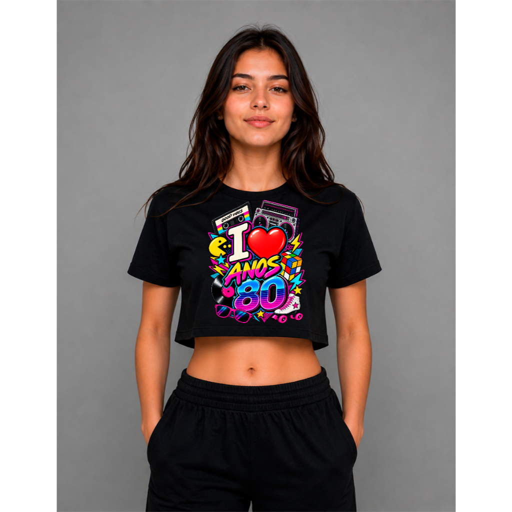 Cropped Retro Anos 80 Flash Back