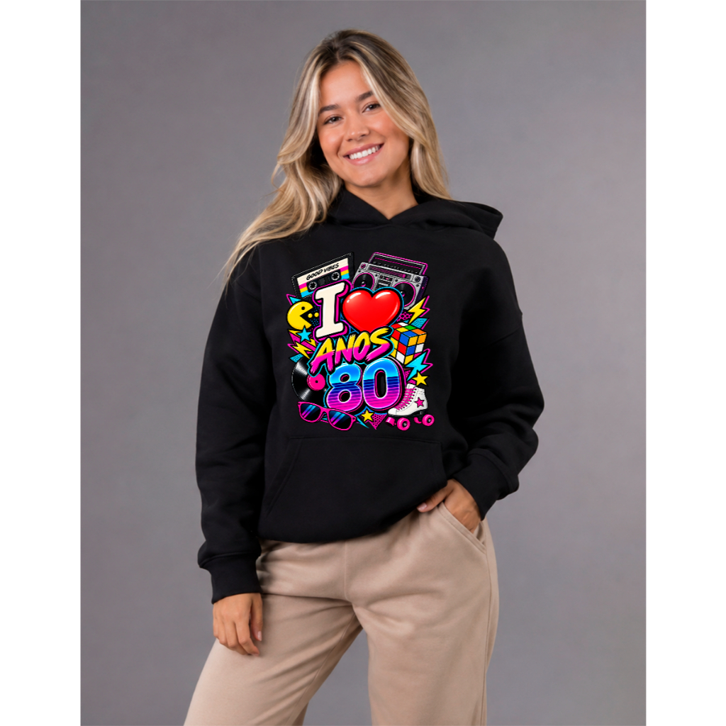 Blusa moletom Retro Anos 80 Flash Back