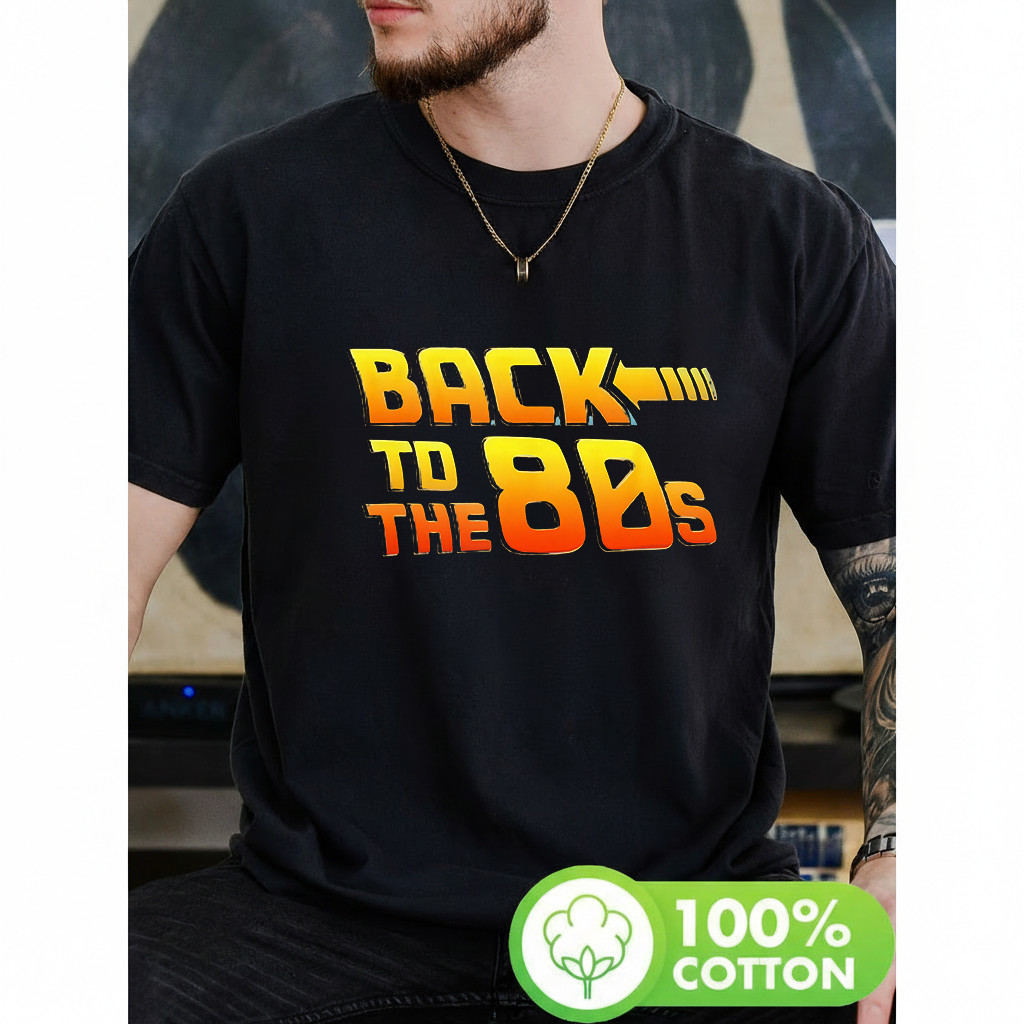 Camiseta Masculina Retro 80s Estampa Back to the 80s Moderna Atemporal Estilosa Cena Retro