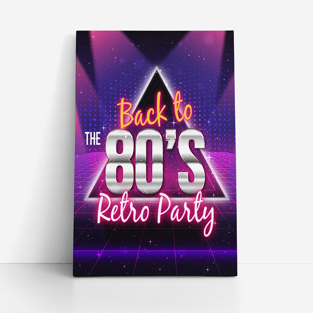 Retro Party Festa Back to the 80's Quadro
