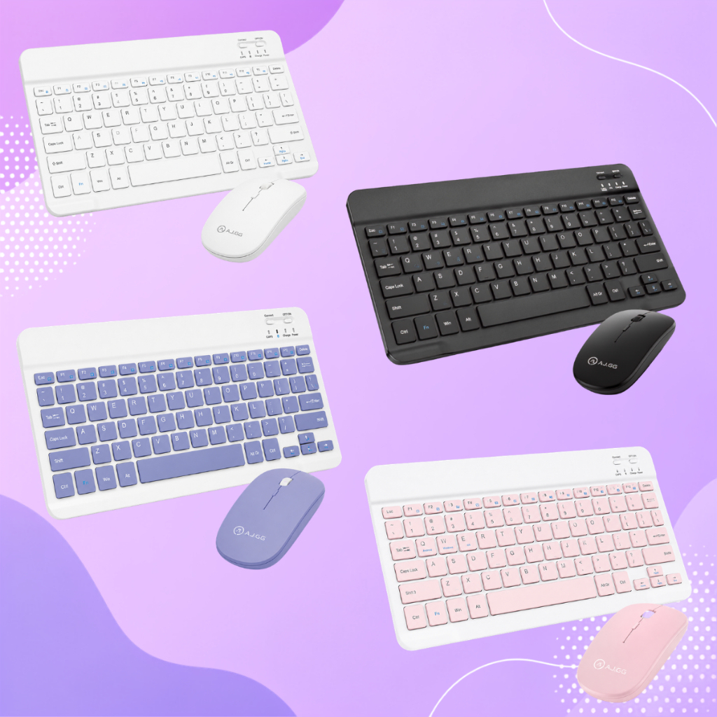 Kit 2 ou 3 Teclado e Mouse Bluetooth Sem Fio Para Tablet Celular Notebook Android iOS Windows