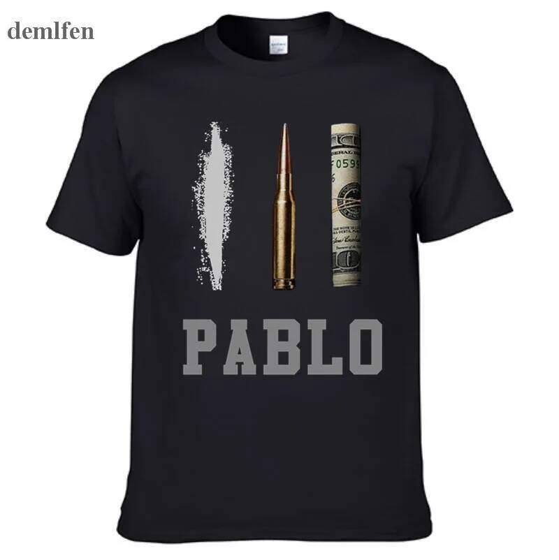 Summer New Brand Clothing T Shirts Men Narcos Pablo Escobar T-shirt Cotton Hip Hop O Neck Tees Tops Harajuku Streetwear