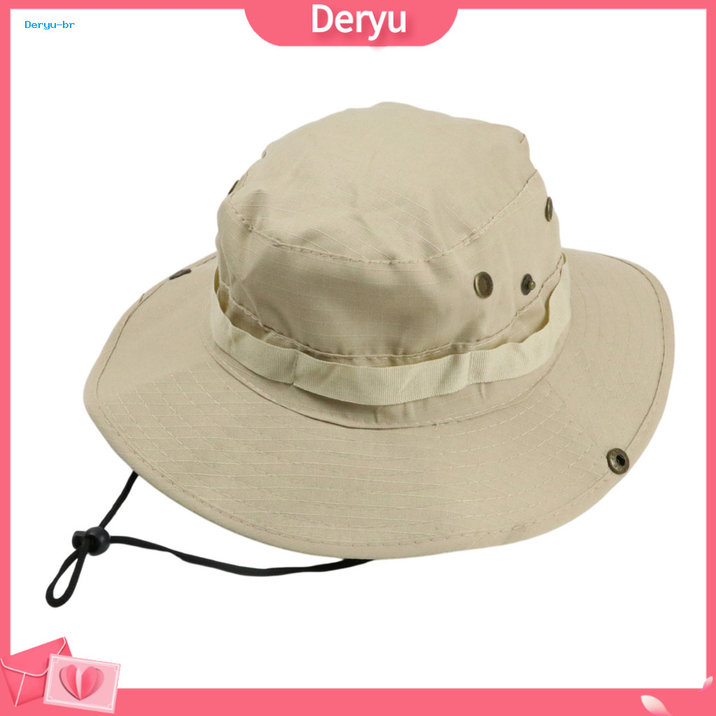 Breathable Fishing Hat Fisherman Wide Brim Quick-dry Mesh Sun Protection Cap Adjustable Drawstring Outdoor Travel Hiking