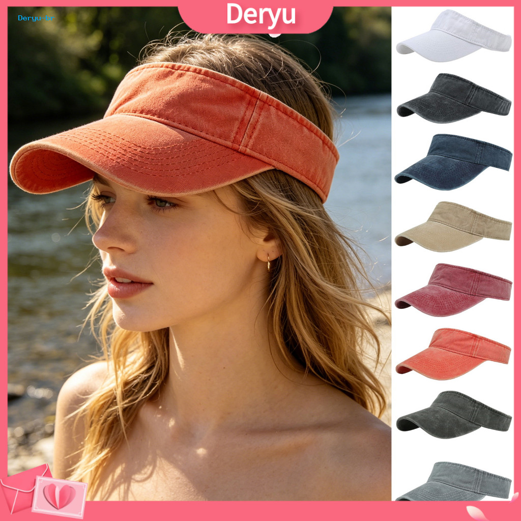Breathable Baseball Cap Uv Protection Hat Retro Washed with Extended Curved Brim – Summer for Travel Hiking Outdoor Sp
