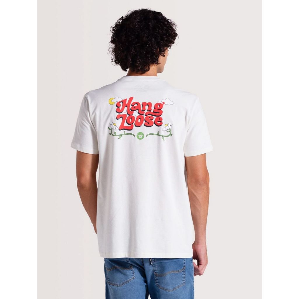 Camiseta Masculina Casual Modelo: Hang Loose - Gola Redonda Street Tecido Macio Leve Confortável para Dia a Dia