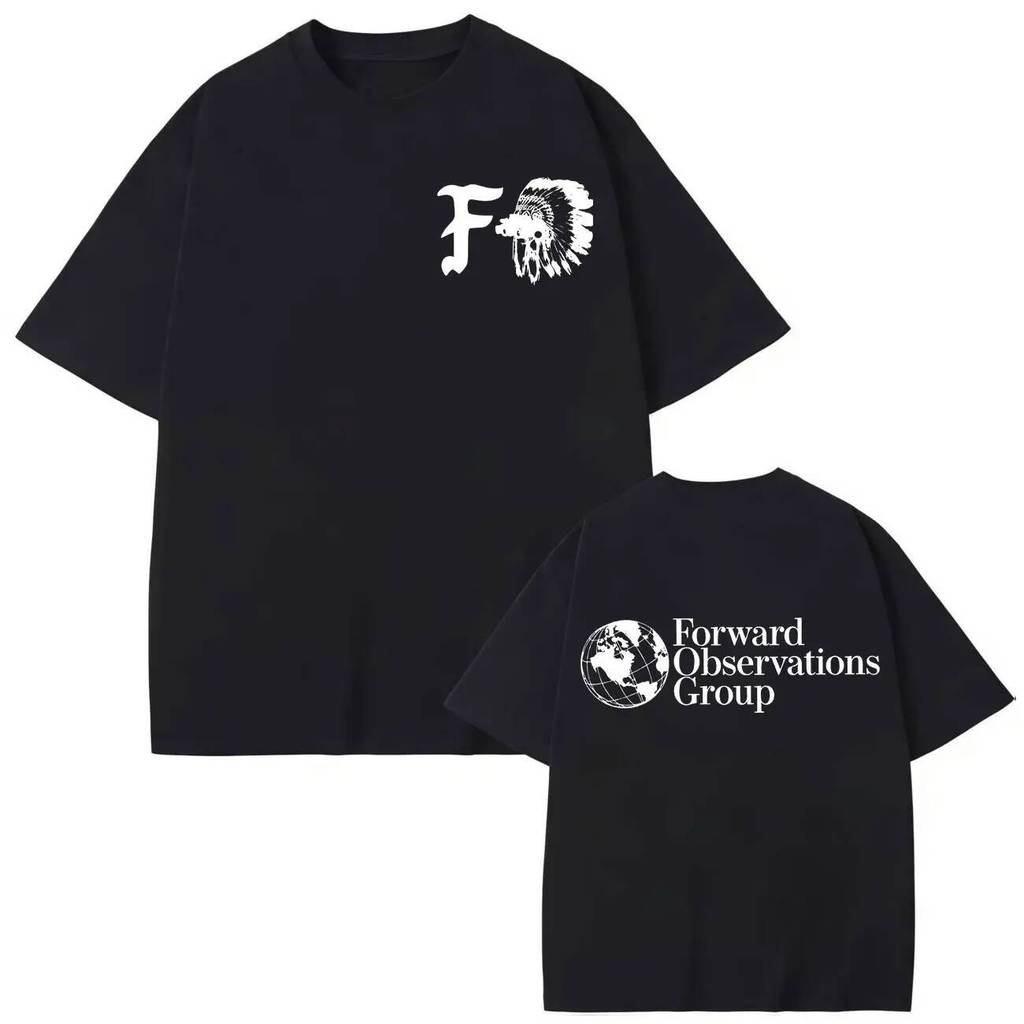 Forward Observations Group Print T Shirt High Street Trend Fashion Short Sleeve T-shirts Men Women Casual Loose Cotton
