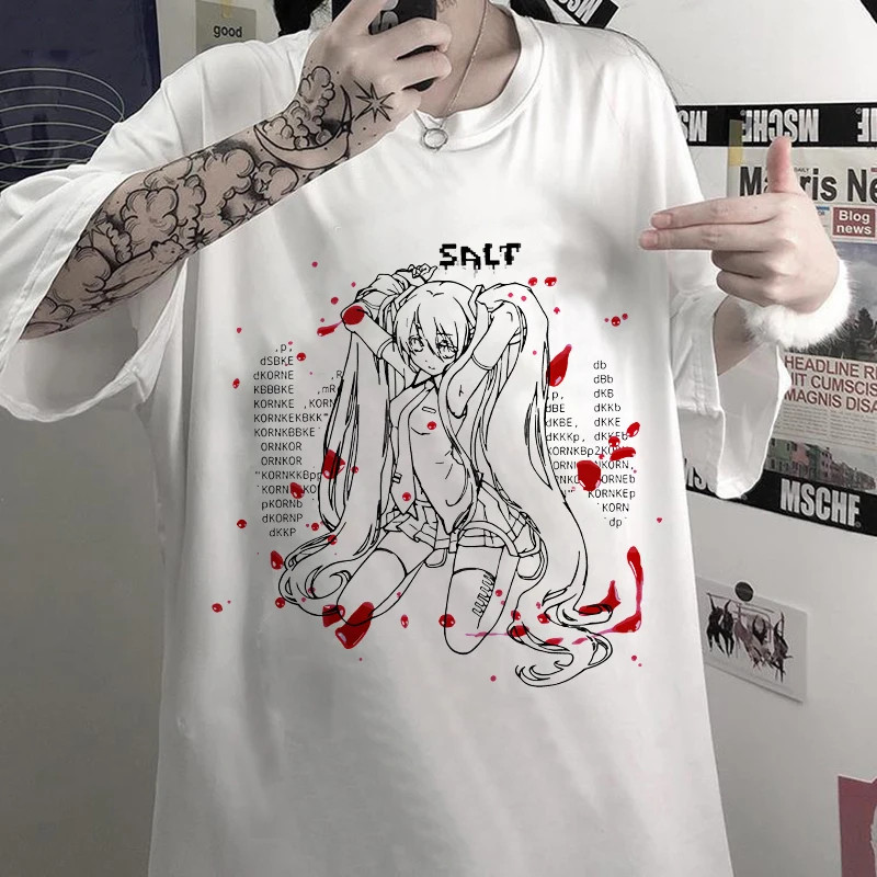 Camiseta Hatsune Miku Harajuku Kawaii oldschool vintage 26