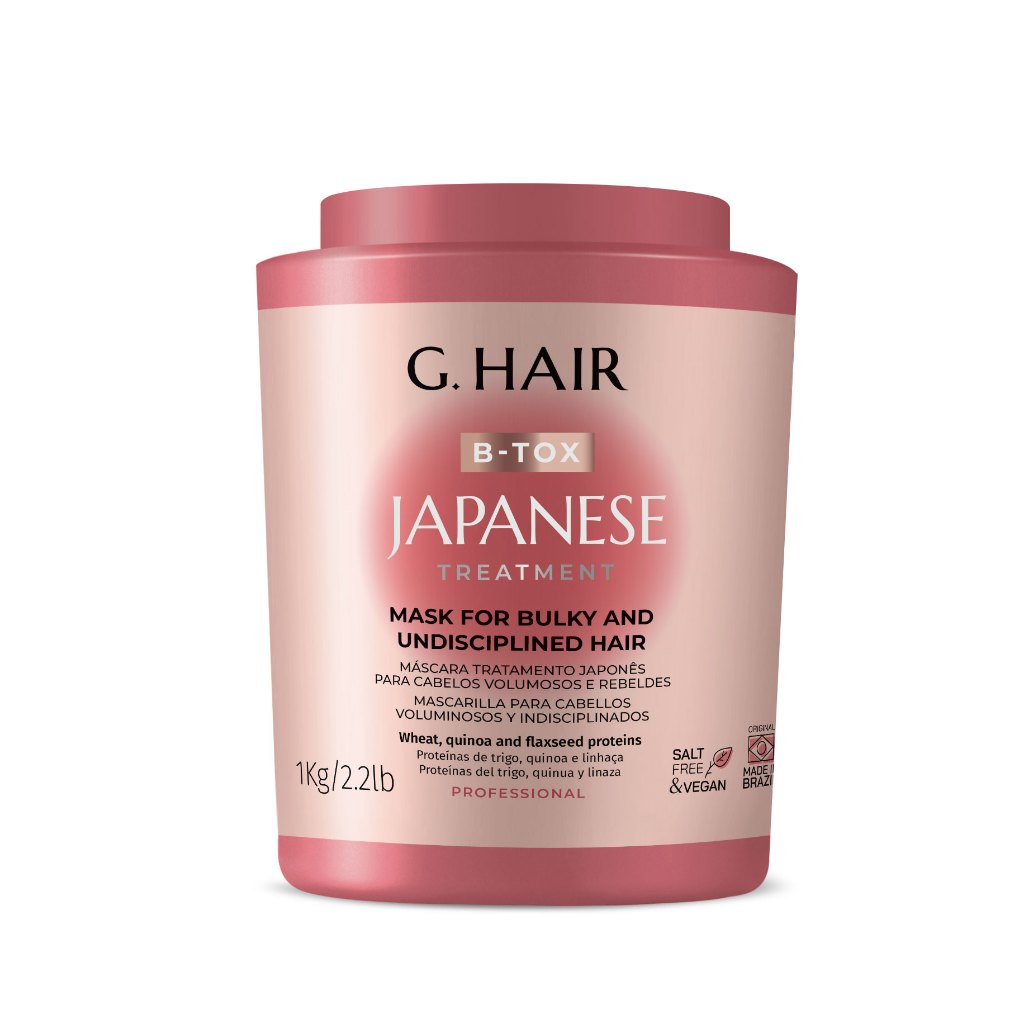 Ghair Inoar B-Tox Japanese 1kg | Máscara Capilar Vegana | Hidratação, Nutrição e Redução de Volume
