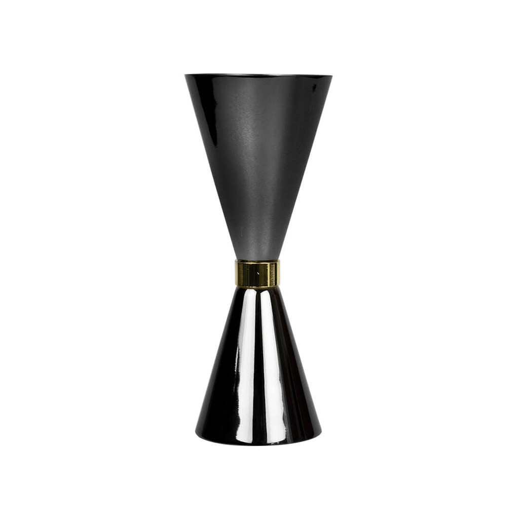 Dosador Japanese Black Titanium Com Anel Dourado Inox 30ml e 45ml Bartender Store