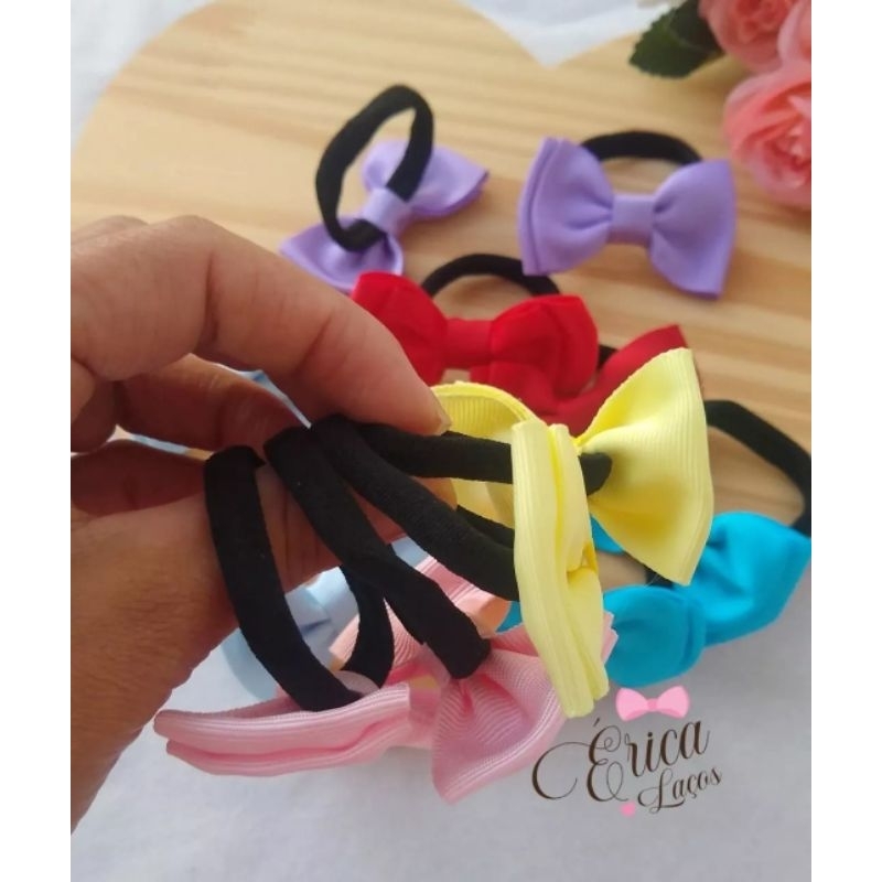 14pças/2peças Laço de cabelo Gravatinha/ Presilha/ Criança/ Xuxinha
