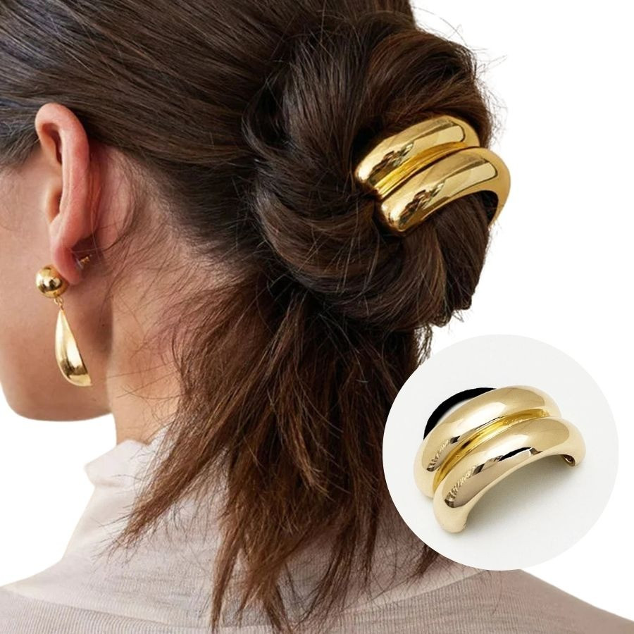 Xuxinha De Cabelo Presilha Elástico Metal  Rabico Tendência