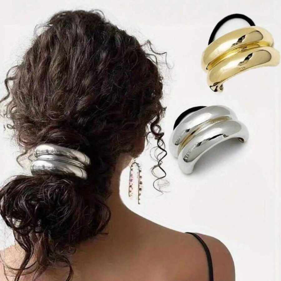 Kit Acessório De Cabelo Presilha Elástico Metal  Rabicó