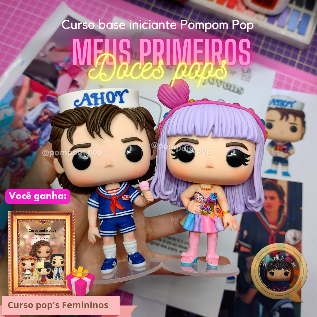 Curso base Iniciante Meus primeiros doces Pop's - Pompom Pop