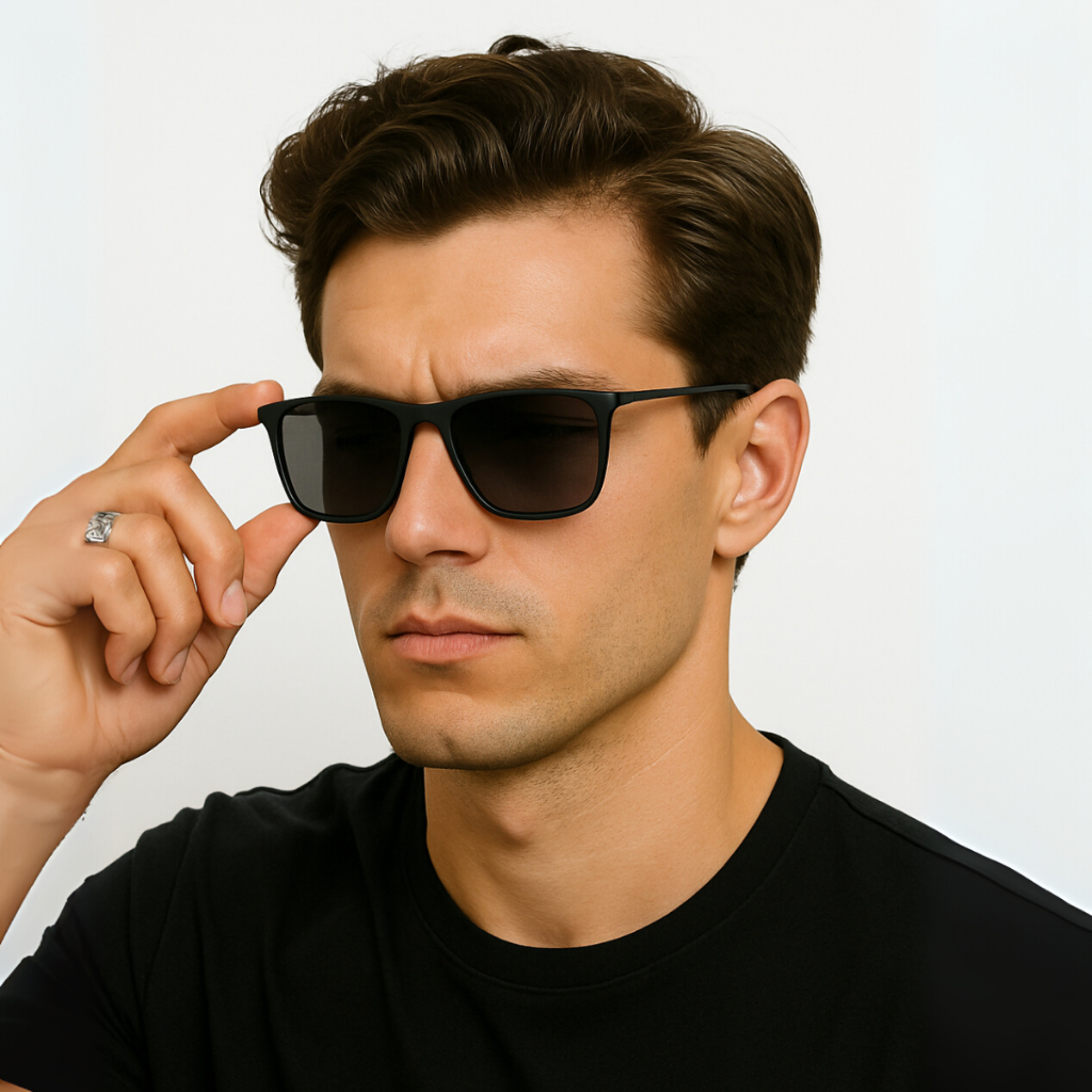 Óculos de Sol Quadrado Premium Clássico Vintage Retrô Oldstyle Uv400 Feminino Masculino