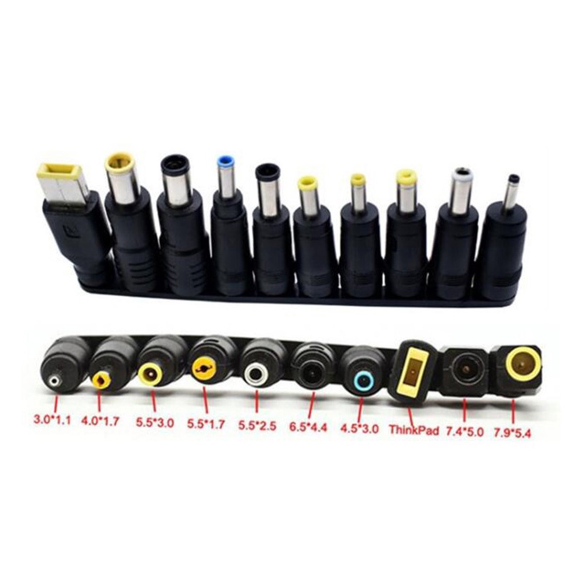 10 Pçs/set Universal Power Conector plugs Para Notebook Laptop DC Adaptador De Alimentação Carregador Dicas Jack Plugue
