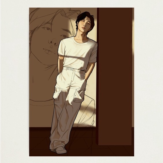 ARTE digital kpop print Kim Namjoon - 2 INDIGO