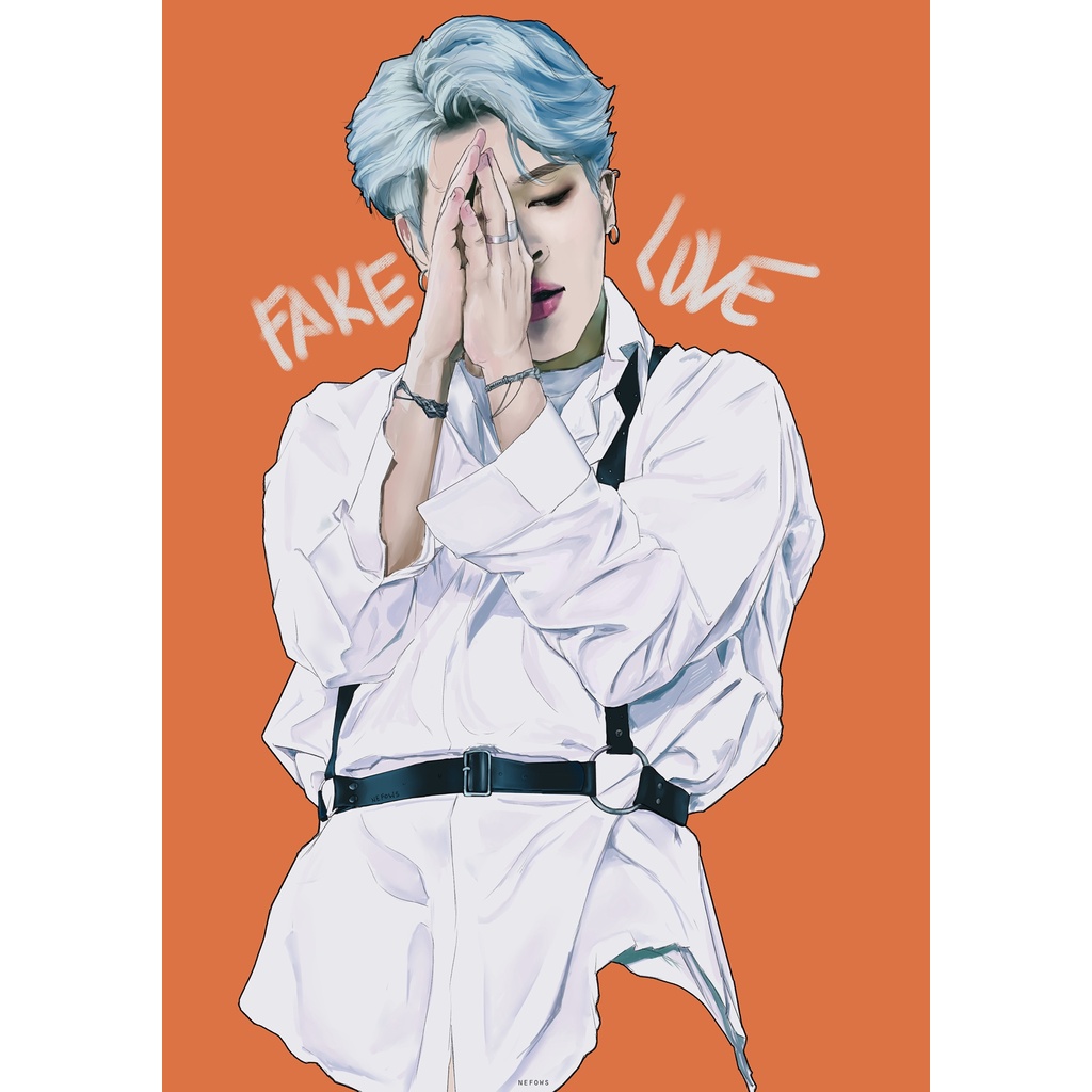 ARTE digital print kpop fanart PARK JIMIN BANGTAN BOYS - Fake Love Jimin
